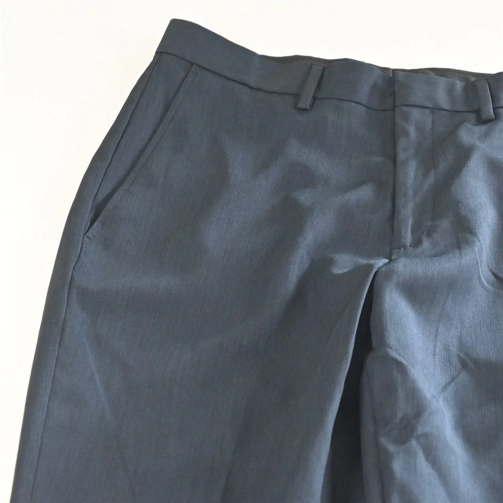 Haggar 38R 32x32 Blue Tailored Fit Travel Performance Mens Jacket Pants Suit